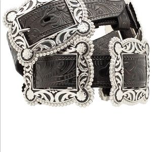 Nocona Western Sliding Tooled Conco Hip Belt
